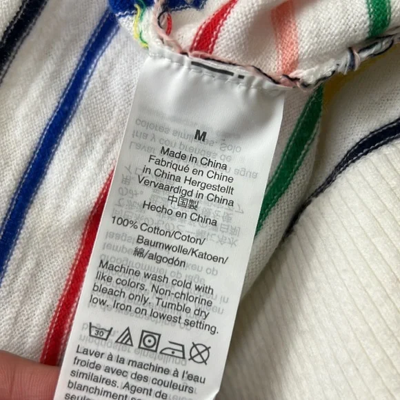 ✨SOLD✨J Crew Factory Rainbow Striped Open Front - Picture 5 of 6